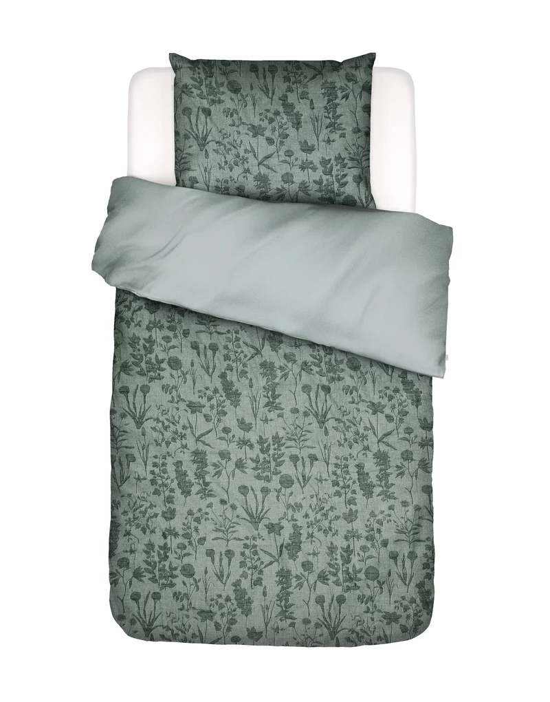 Essenza Maribel dekbedovertrek - Eenpersoons – 140x200/220 cm - Groen