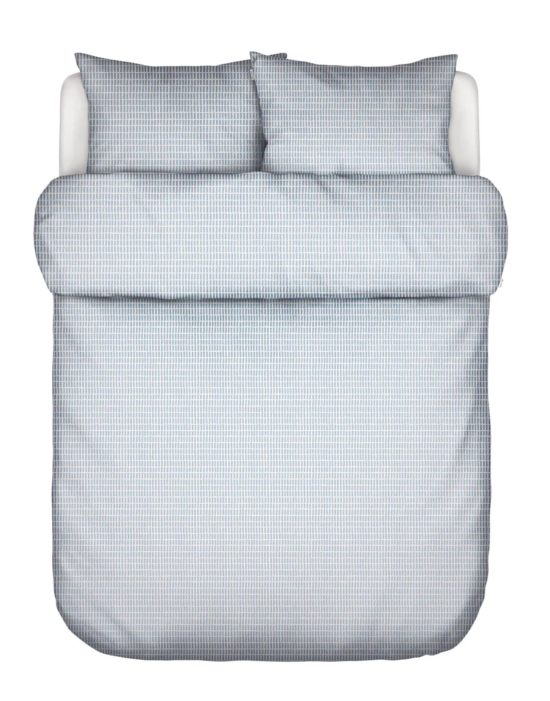 Marc O'Polo Loke dekbedovertrek - Tweepersoons – 200x200/220 cm - Calm blue