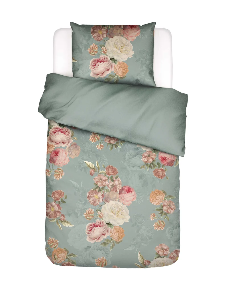 Essenza Orianna dekbedovertrek - Eenpersoons – 140x200/220 cm - Dusty teal