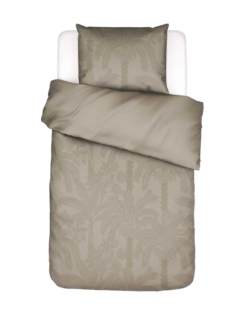 Essenza Palma dekbedovertrek - Eenpersoons – 140x200/220 cm - Taupe
