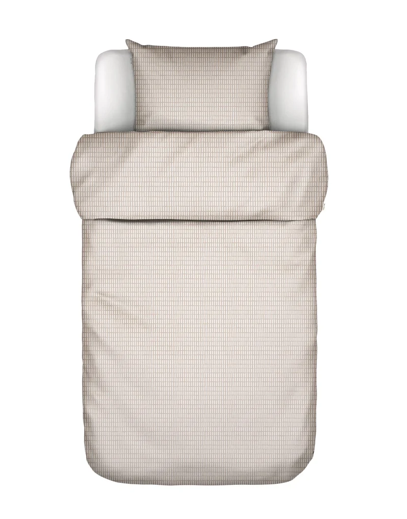 Marc O'Polo Loke dekbedovertrek - Eenpersoons – 140x200/220 cm - Oatmeal