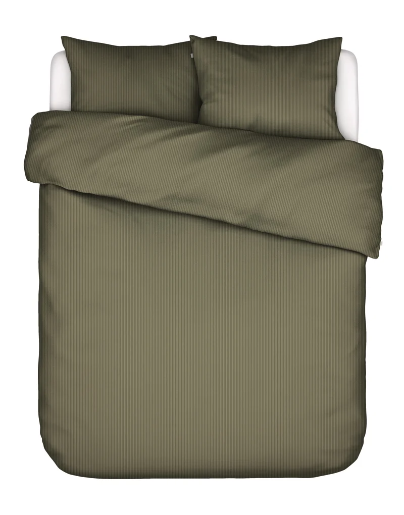 Essenza Coletta dekbedovertrek - Lits-Jumeaux XL – 260x200/220 cm - Mosgroen