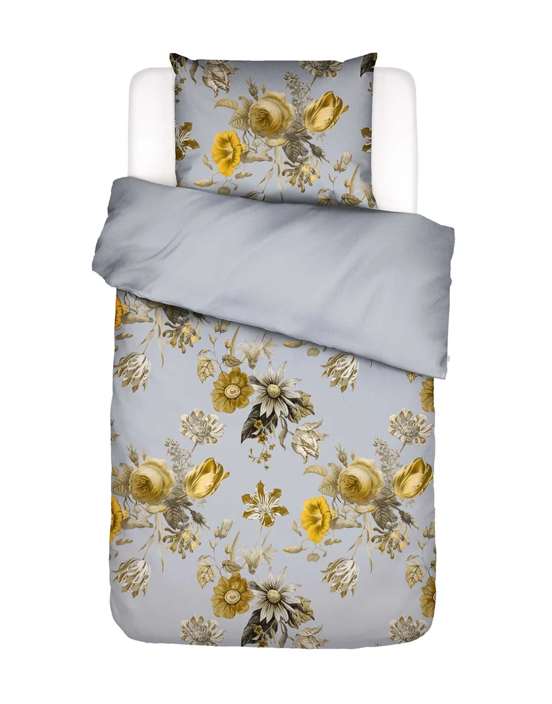 Essenza Florean dekbedovertrek - Eenpersoons – 140x200/220 cm - Grijs