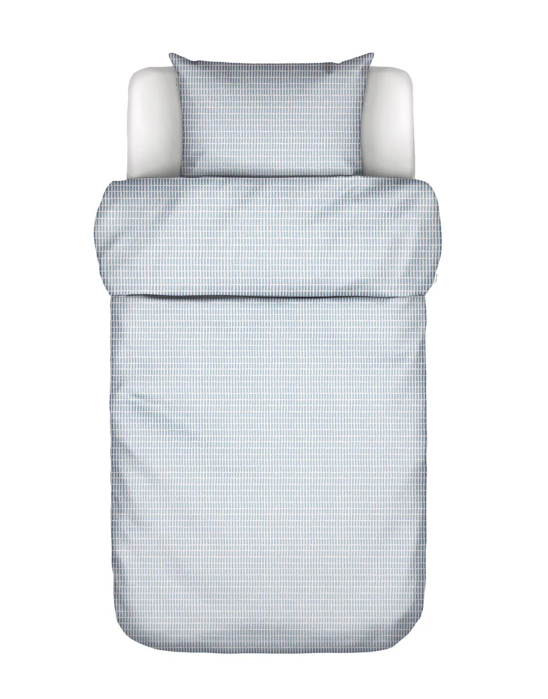 Marc O'Polo Loke dekbedovertrek - Eenpersoons – 140x200/220 cm - Calm blue