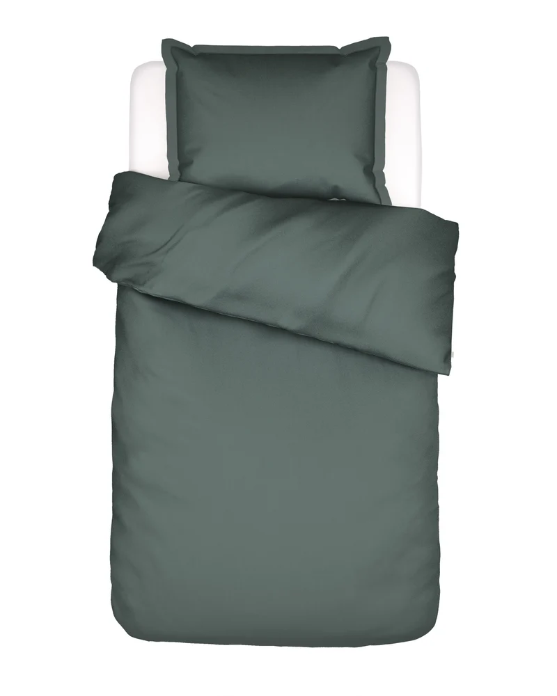 Essenza Aziza dekbedovertrek - Eenpersoons – 140x200/220 cm - Balsam green