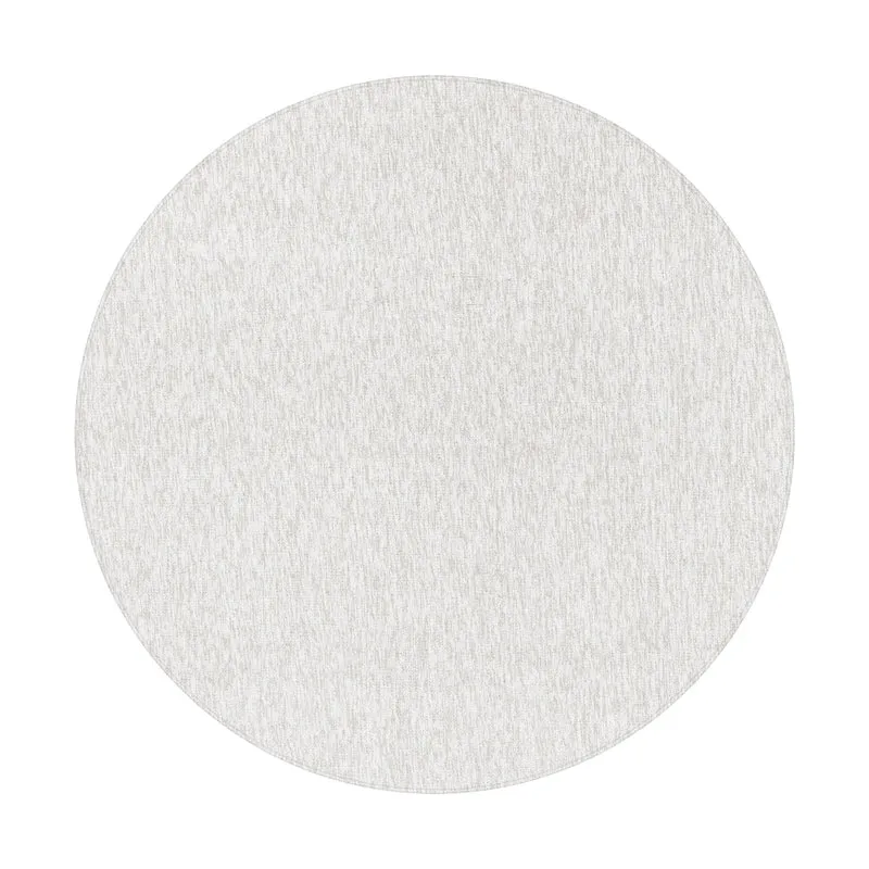Nizza Rond Vloerkleed – Creme – Laagpolig & Effen Design