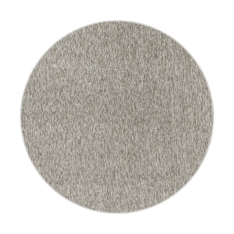 Nizza rond Vloerkleed – Beige – Laagpolig & Effen Design