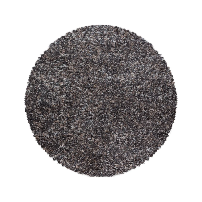 Enjoy Rond Shaggy – Hoogpolig Vloerkleed – 3D-effect – Gemêleerd Taupe/Grijs/Beige