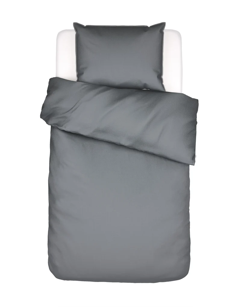 Essenza Minte dekbedovertrek - Eenpersoons – 140x200/220 cm - Global grey