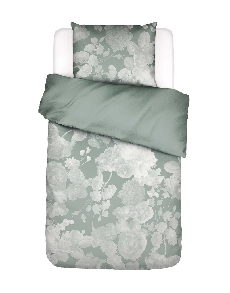 Essenza Eunice dekbedovertrek - Eenpersoons – 140x200/220 cm - Dusty teal