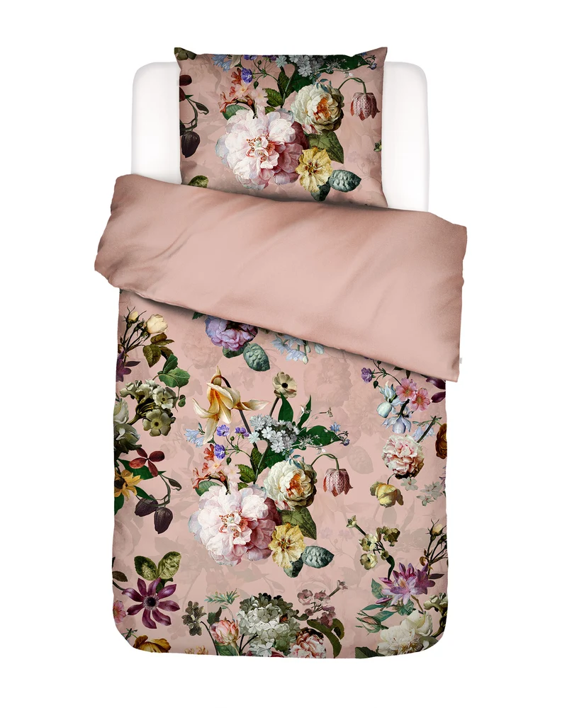 Essenza Fleur dekbedovertrek - Eenpersoons – 140x200/220 cm - Evening rose