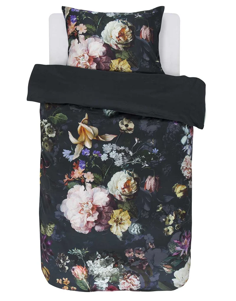 Essenza Fleur dekbedovertrek - Eenpersoons – 140x200/220 cm - Nightblue