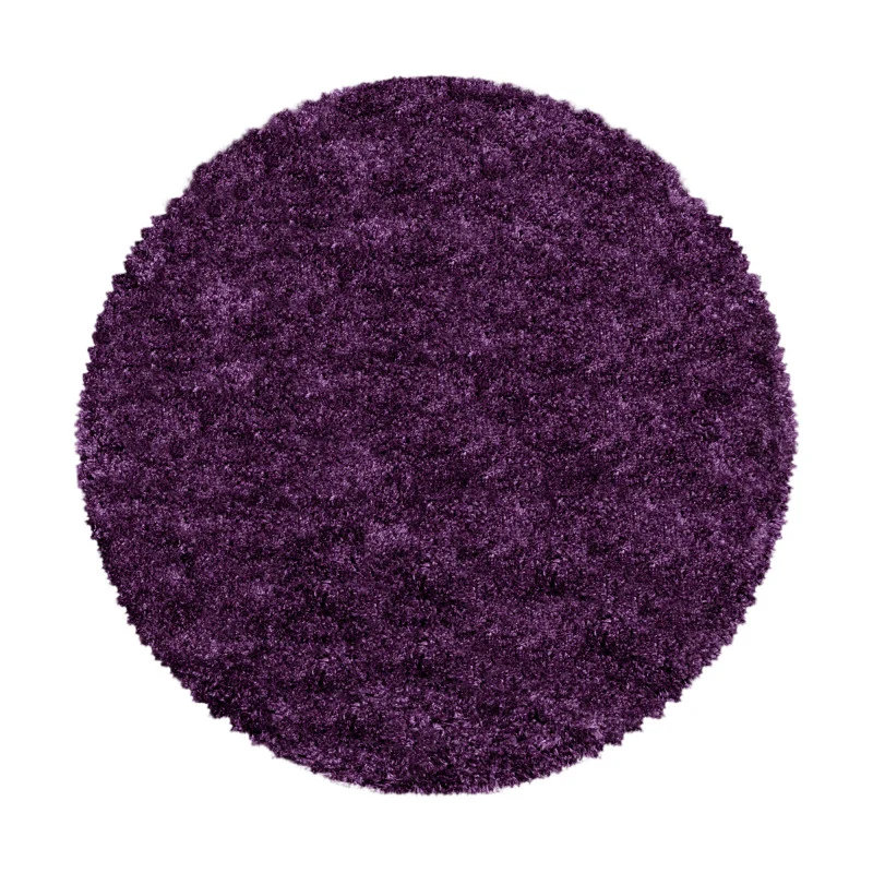 Fluffy Rond Vloerkleed – Lila – Hoogpolig & Extra Zacht
