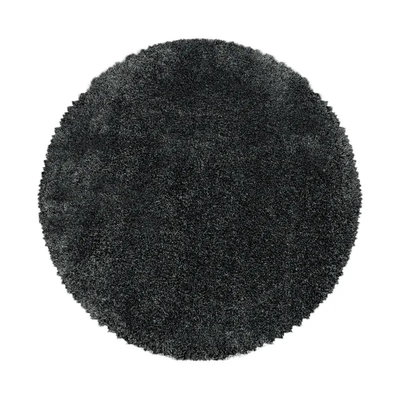 Fluffy Rond Vloerkleed – Grijs – Hoogpolig & Extra Zacht