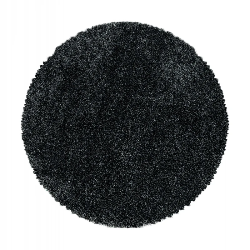 Fluffy Rond Vloerkleed – Antraciet – Hoogpolig & Extra Zacht