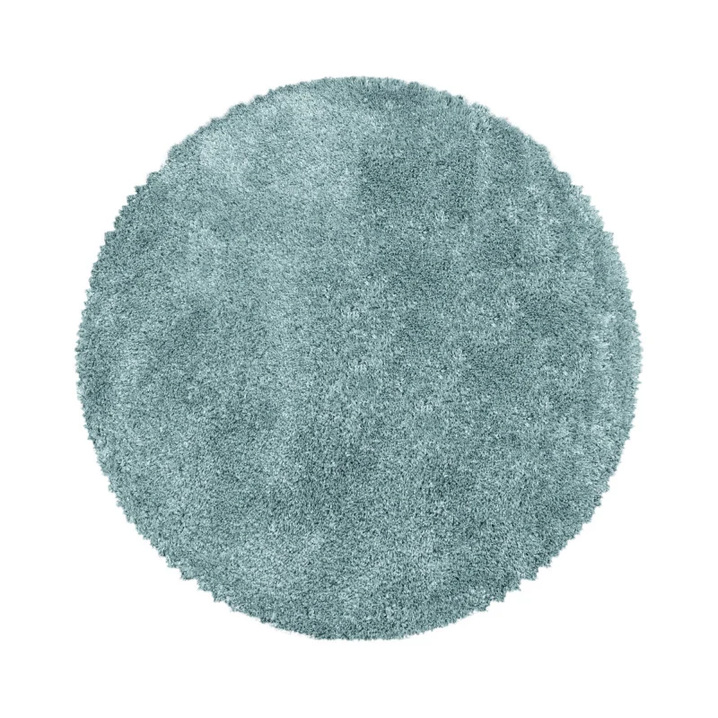 Fluffy Rond Vloerkleed – Aqua – Hoogpolig & Extra Zacht