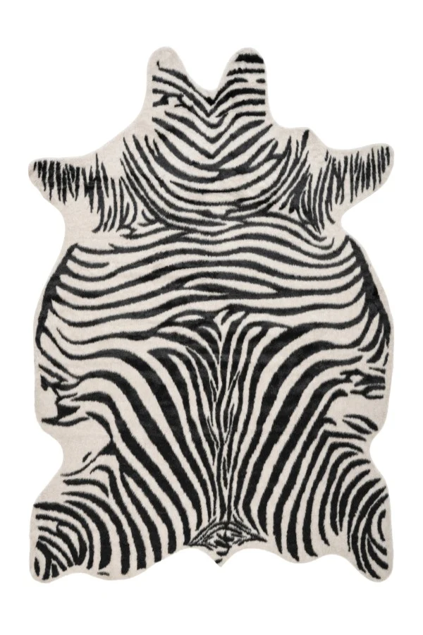 Rodeo zebra vloerkleed – zwart-wit dierenvacht look