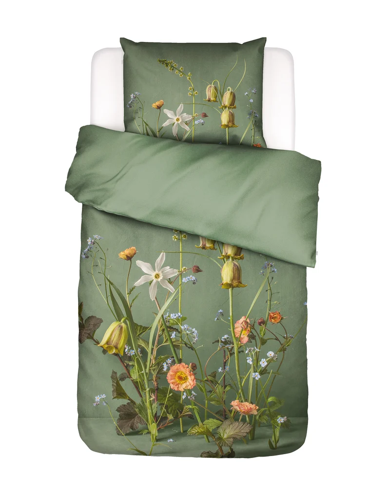 Essenza Ficaria dekbedovertrek - Eenpersoons – 140x200/220 cm - Greenish