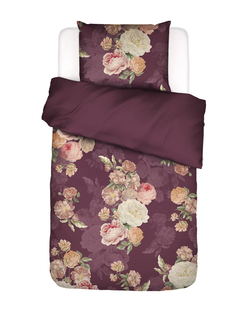 Essenza Orianna dekbedovertrek - Eenpersoons – 140x200/220 cm - Mauve wine