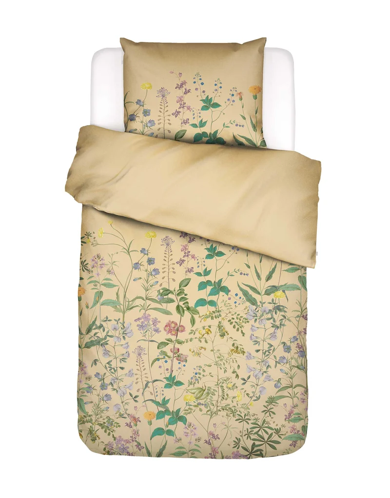 Essenza Augustina dekbedovertrek - Eenpersoons – 140x200/220 cm - Yellow straw