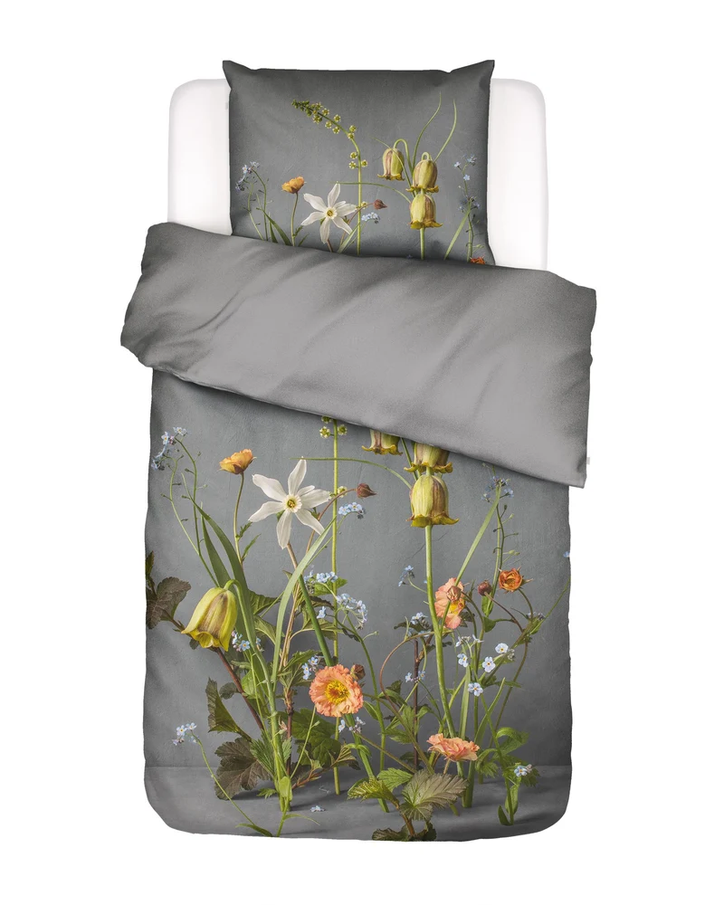 Essenza Ficaria dekbedovertrek - Eenpersoons – 140x200/220 cm - Grijs