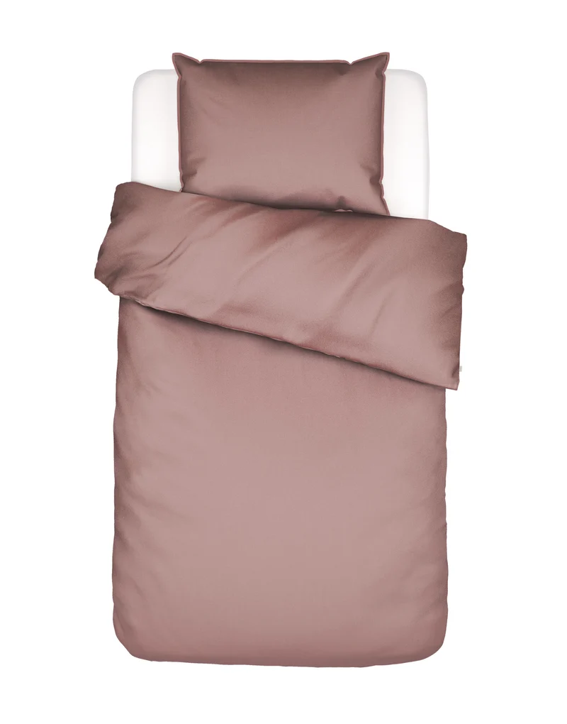 Essenza Minte dekbedovertrek - Eenpersoons – 140x200/220 cm - Woodrose