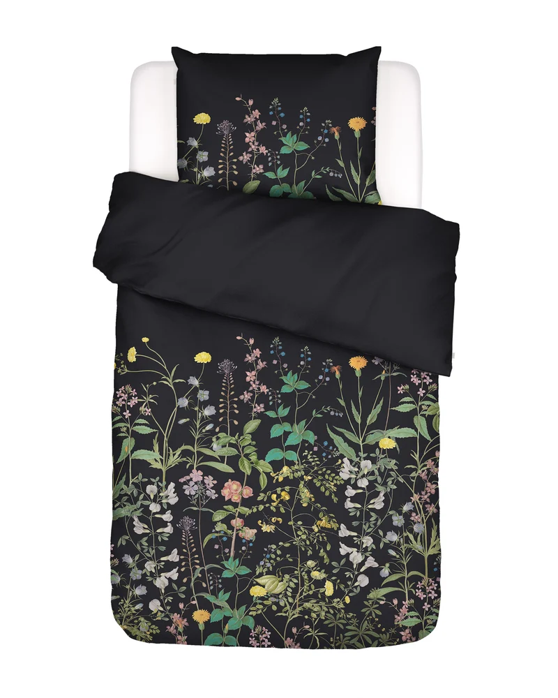 Essenza Augustina dekbedovertrek - Eenpersoons – 140x200/220 cm - Antraciet