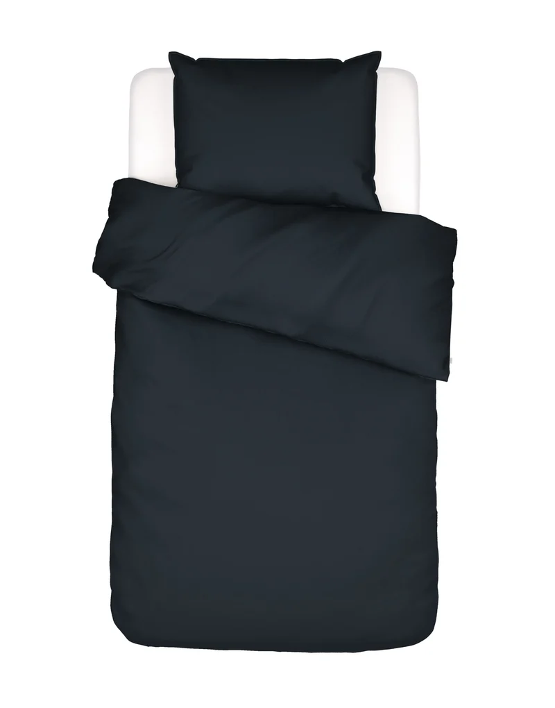Essenza Minte dekbedovertrek - Eenpersoons – 140x200/220 cm - Nightblue