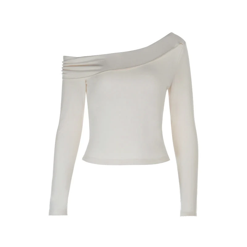 Ruched one shoulder top