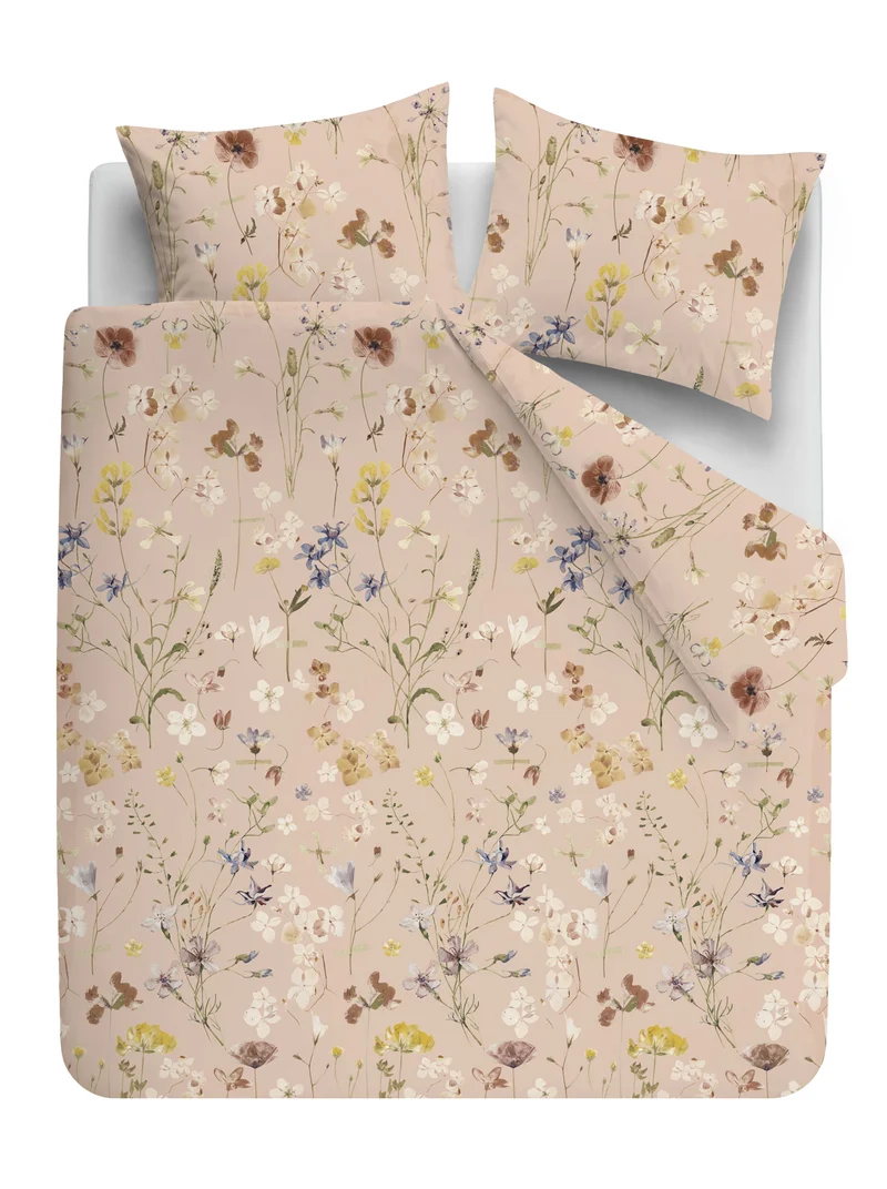 Ariadne at Home Dekbedovertrek Soft Flowers - 200 x 200/220 cm - Nude