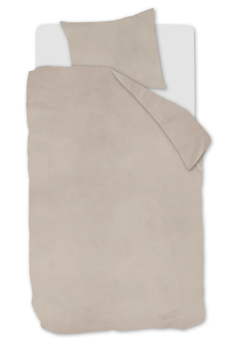 At Home by Beddinghouse Cosy Corduroy Dekbedovertrek - Eenpersoons - 140x200/220 cm cm - Terra