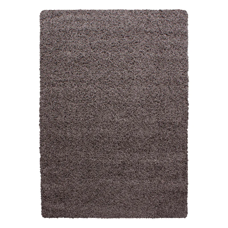 Mila Vloerkleed – Taupe – Hoogpolig & Effen
