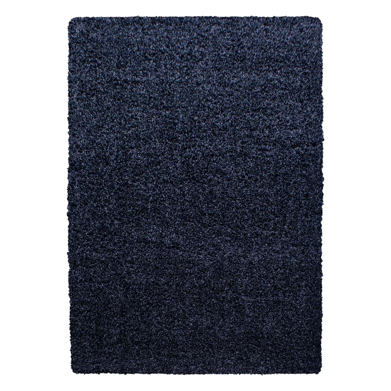 Mila Vloerkleed – Navy – Hoogpolig & Effen