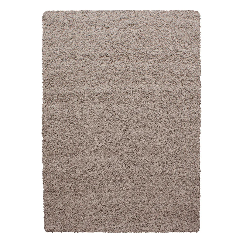 Mila Vloerkleed – Beige – Hoogpolig & Effen