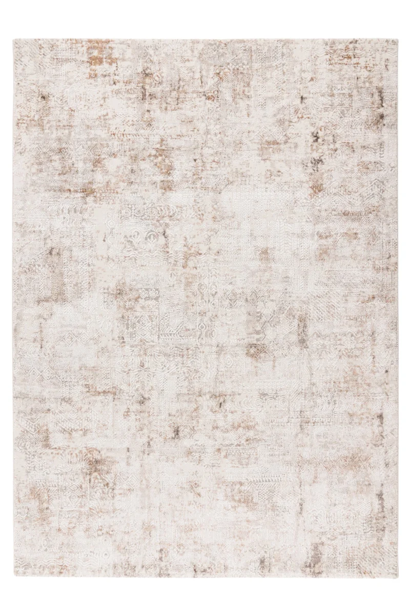 Lyon – Taupe vintage vervaging – Laagpolig vloerkleed