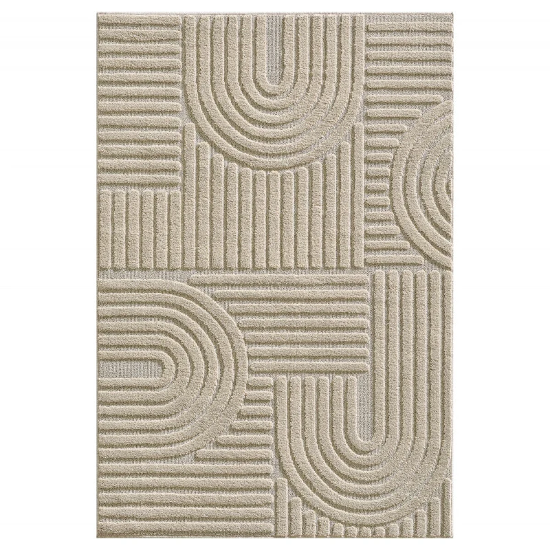 Japandi Art Vloerkleed Beige – Scandinavisch & Japans Design – Laagpolig