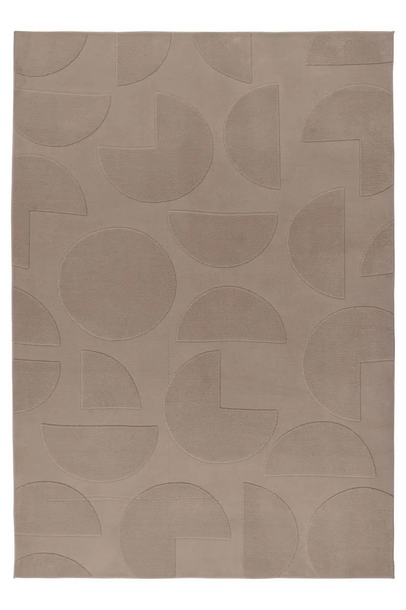 Focus – Taupe 3D structuur – Laagpolig vloerkleed