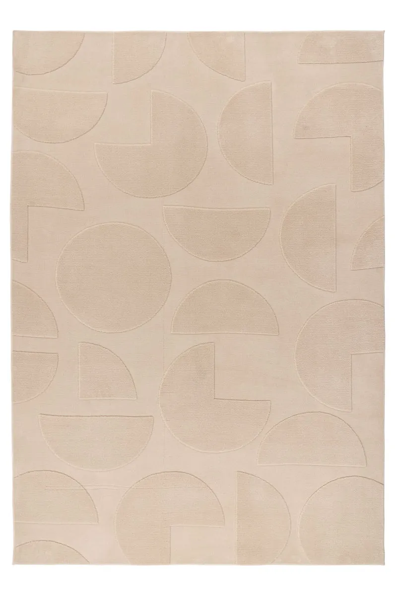Focus – Beige 3D structuur – Laagpolig vloerkleed