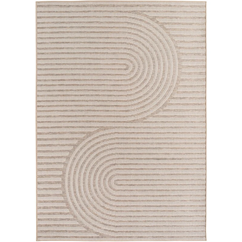 Desert – Japandi Structuur Beige – Binnen en Buiten – Laagpolig Vloerkleed