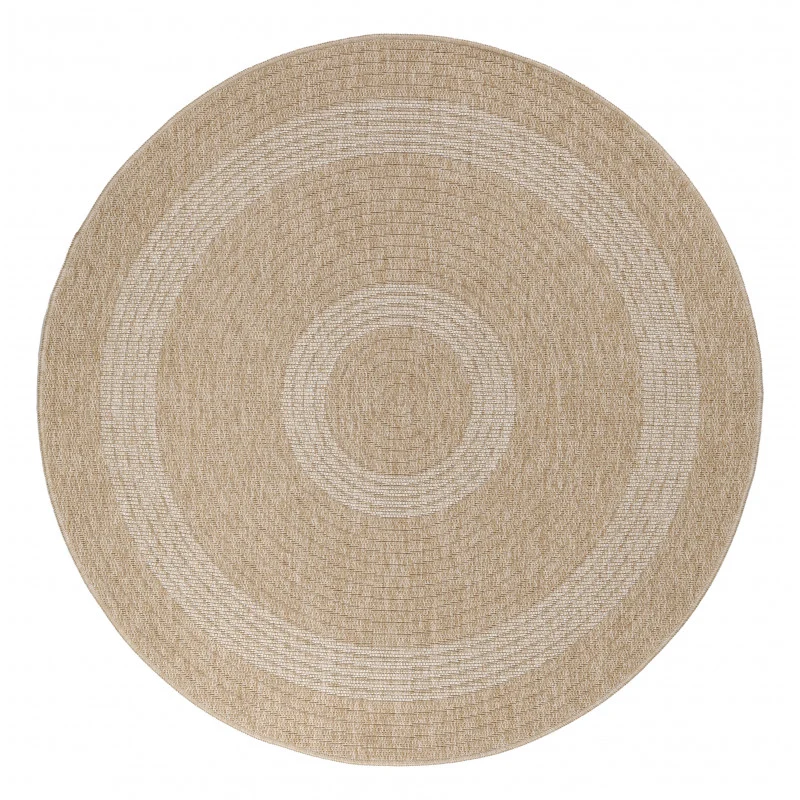 Vloerkleed Comilla – Taupe/Beige – Laagpolig & Modern – Voor Binnen & Buiten