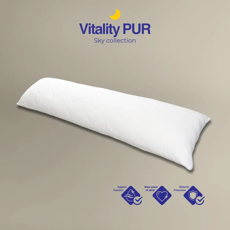 Vitality Pur - Body Pillow - Lichaamskussen - Ademend & ondersteunend - 140x40cm