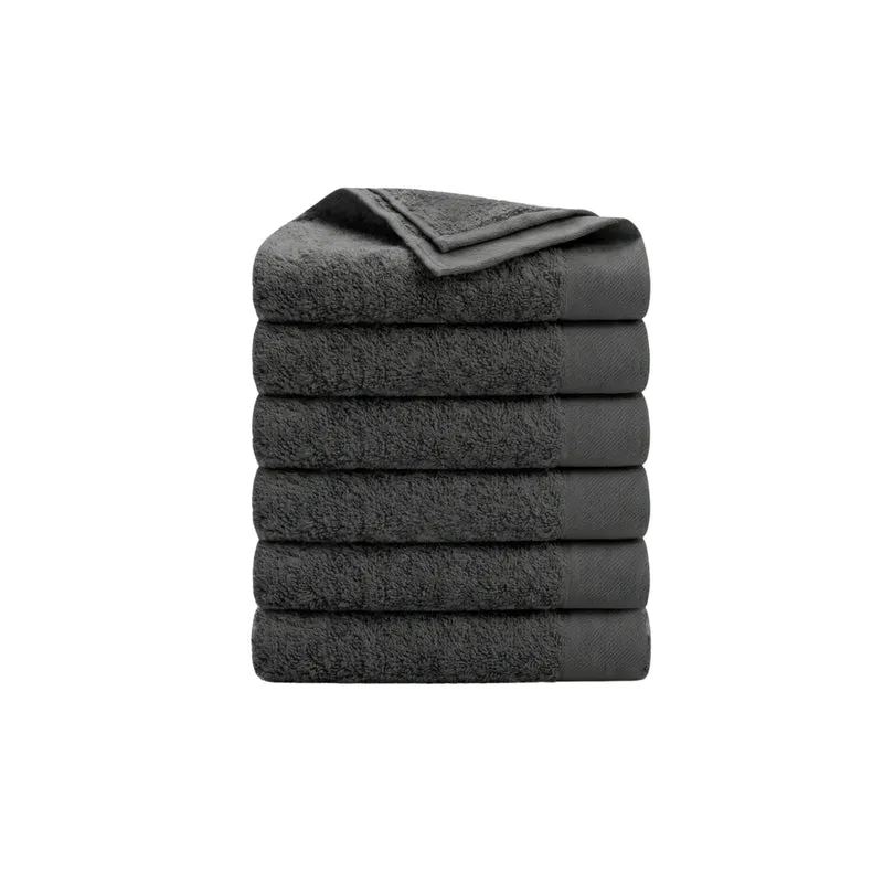 Ten Cate handdoeken 50x100 cm - antraciet - 6pack