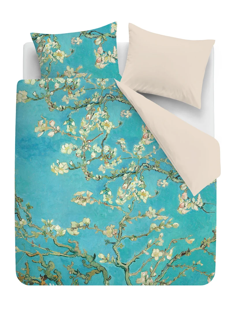 Beddinghouse x Van Gogh Museum Dekbedovertrek Almond Blossom De Velours - 200 x 200/220 cm - Blauw