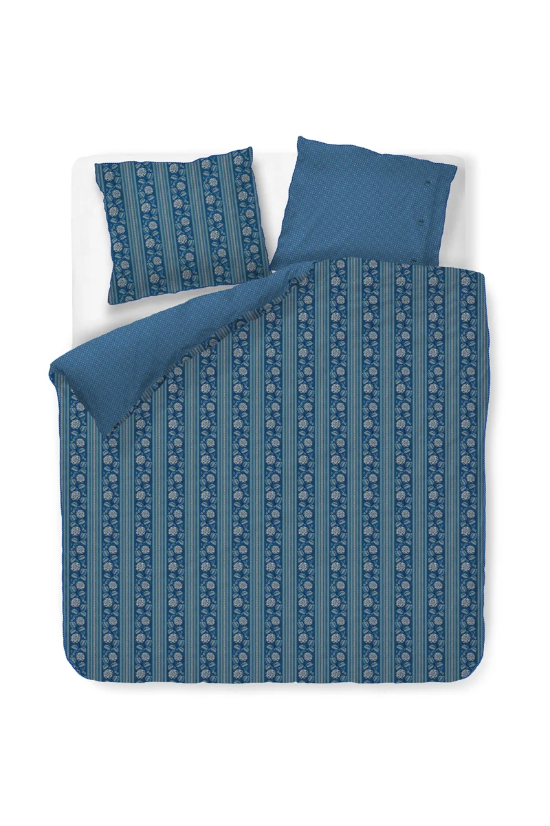 Pip Studio Dekbedovertrek Rosa Rani - 200 x 200/220 cm - Donkerblauw