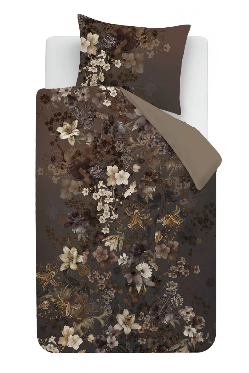 Kardol Dekbedovertrek Velutini - 140 x 200/220 cm - Bruin