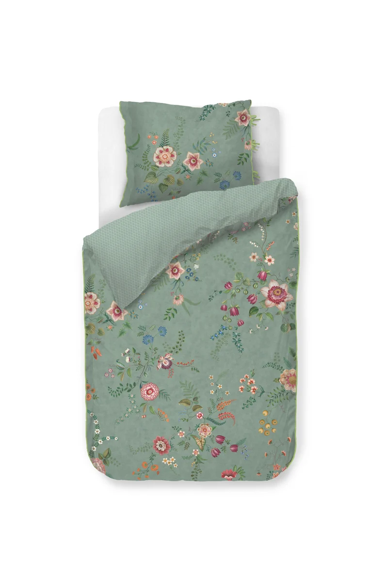 Pip Studio Dekbedovertrek Everbloom - 60 x 70 cm - Groen