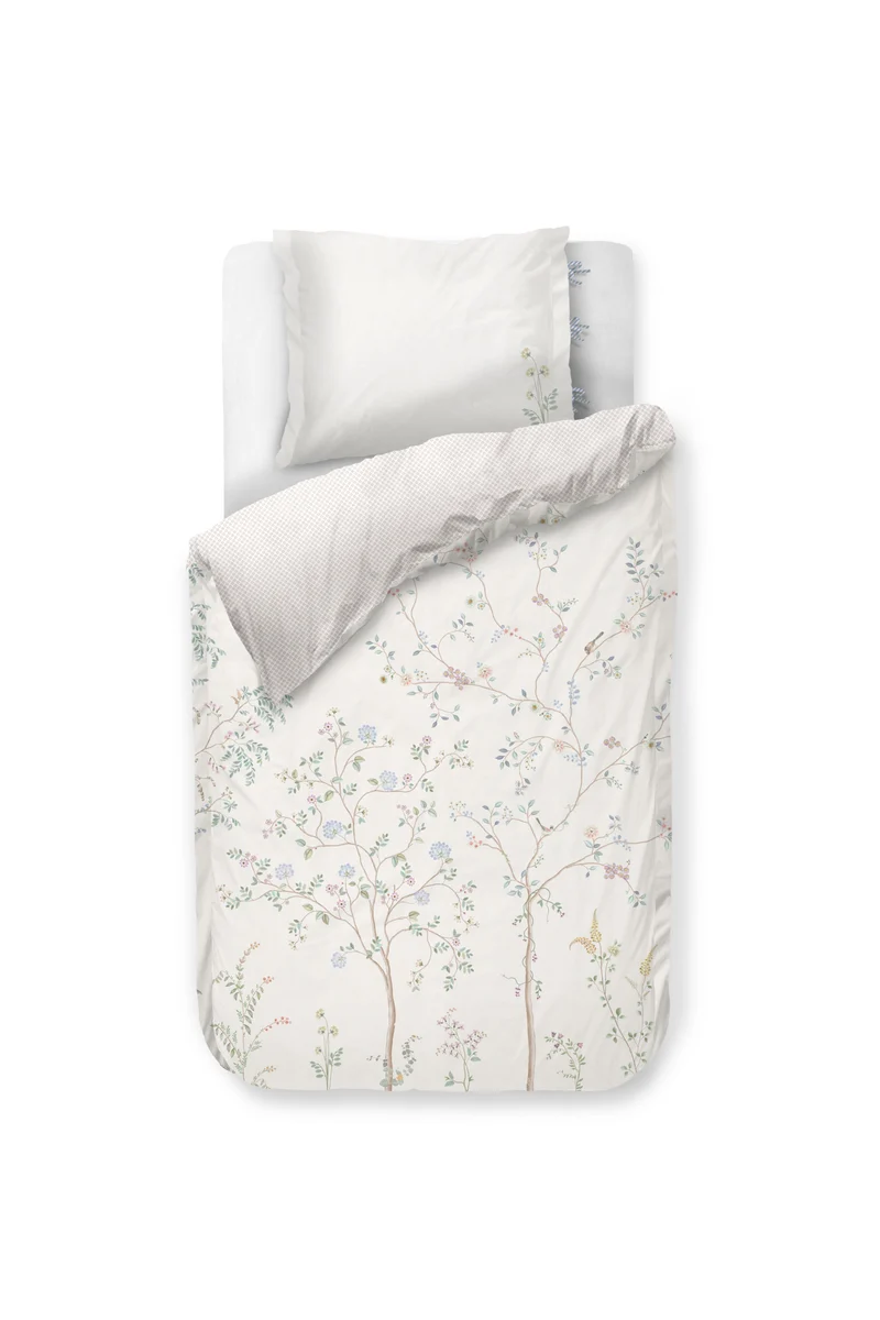 Pip Studio Dekbedovertrek Desi Garden - 60 x 70 cm - Gebroken wit