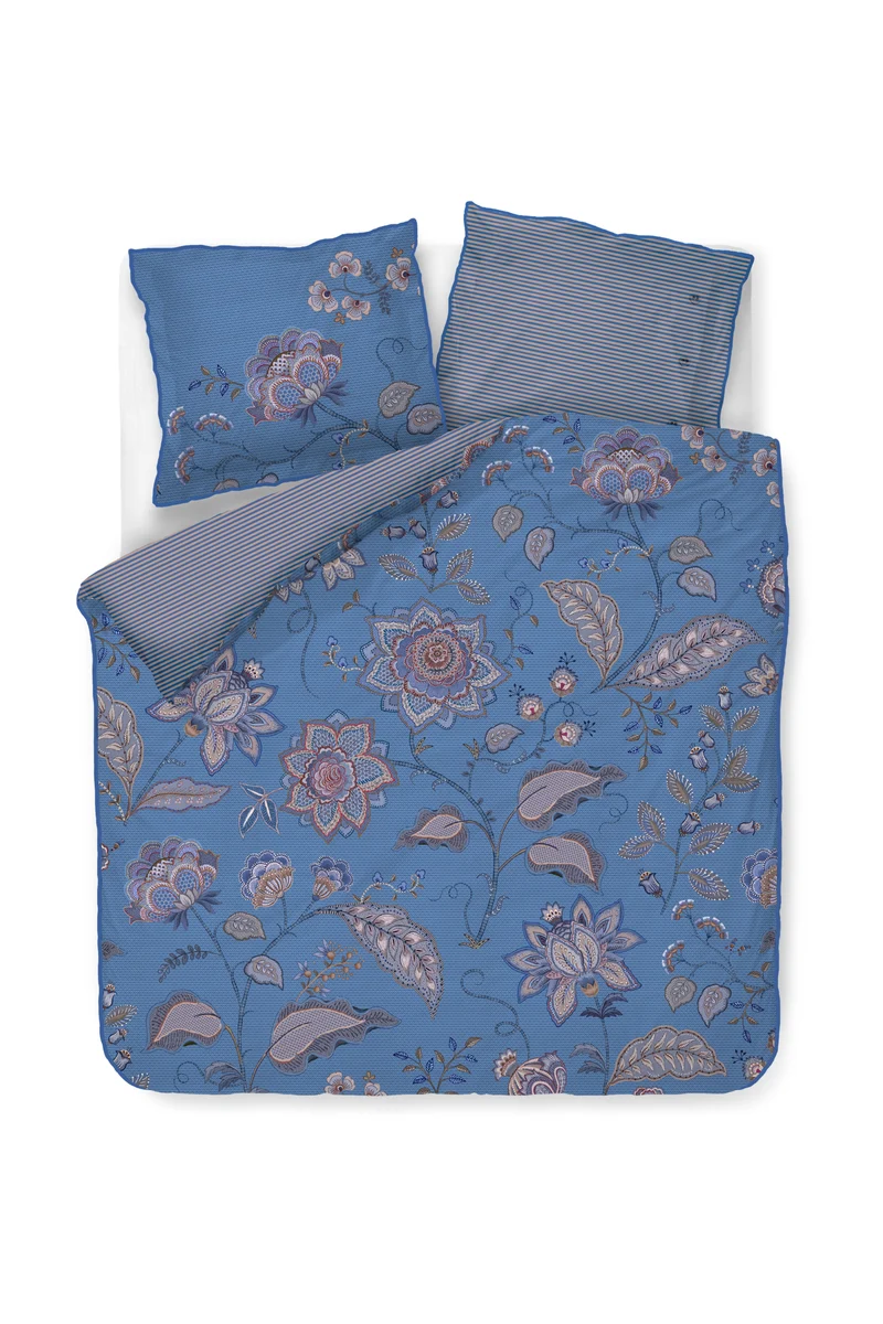 Pip Studio Dekbedovertrek Mumbai Night - 240 x 200/220 cm - Blauw