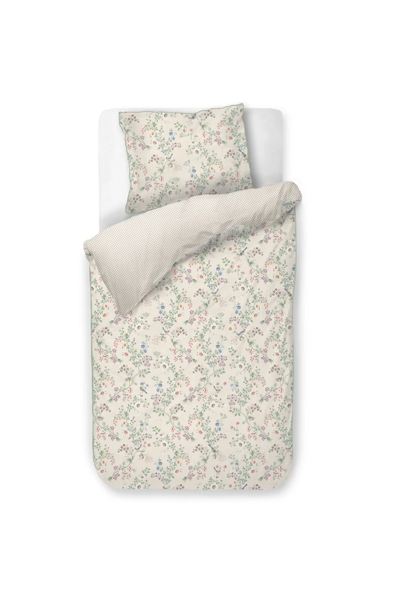 Pip Studio Dekbedovertrek Lotus Lullaby - 140 x 200/220 cm - Gebroken wit