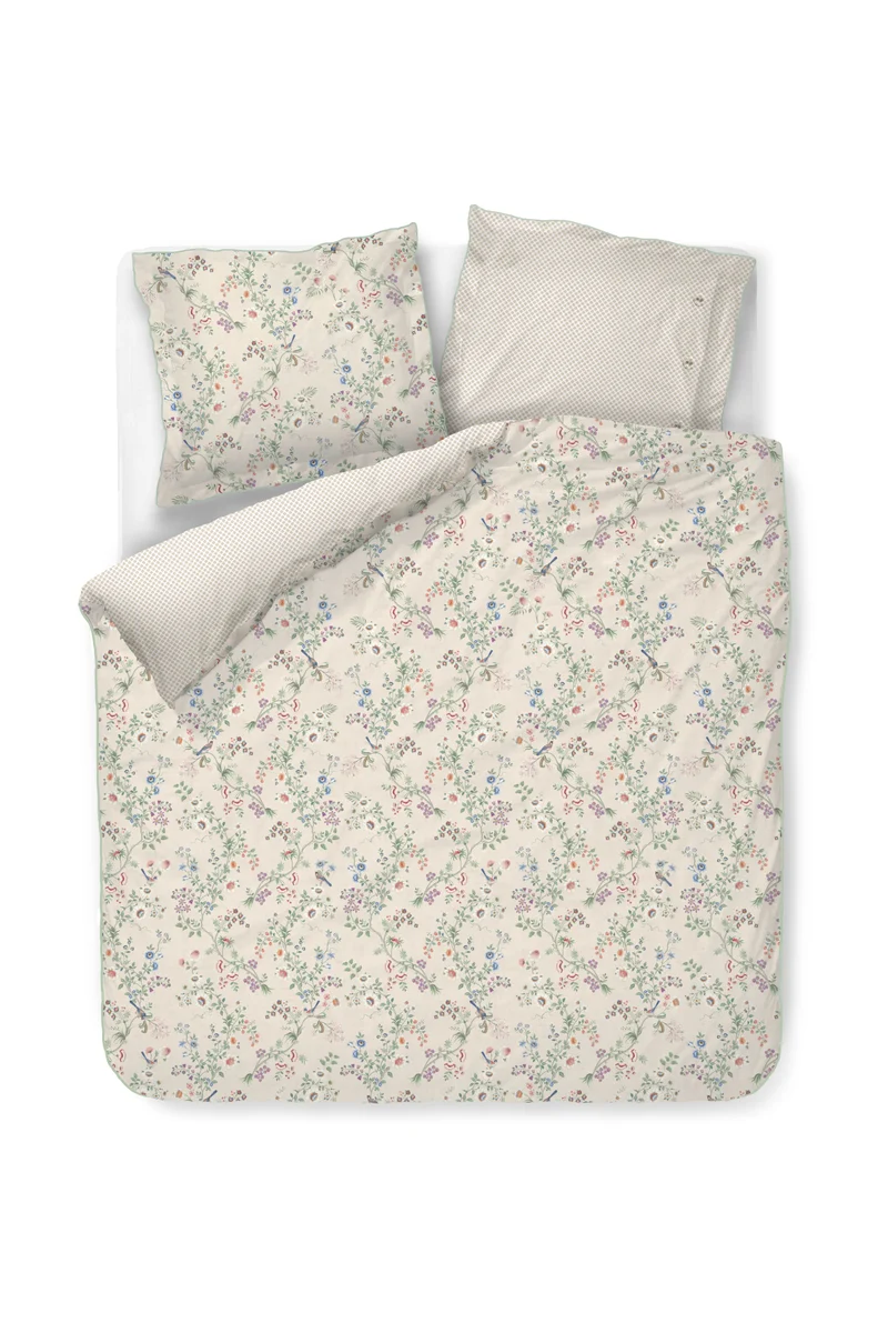 Pip Studio Dekbedovertrek Lotus Lullaby - 200 x 200/220 cm - Gebroken wit